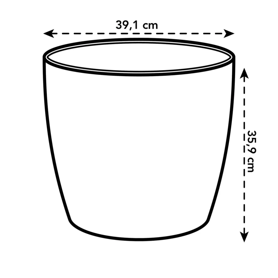 Elho Bloempot Brussels Rond Wielen O40Cm Antraciet-Brico New