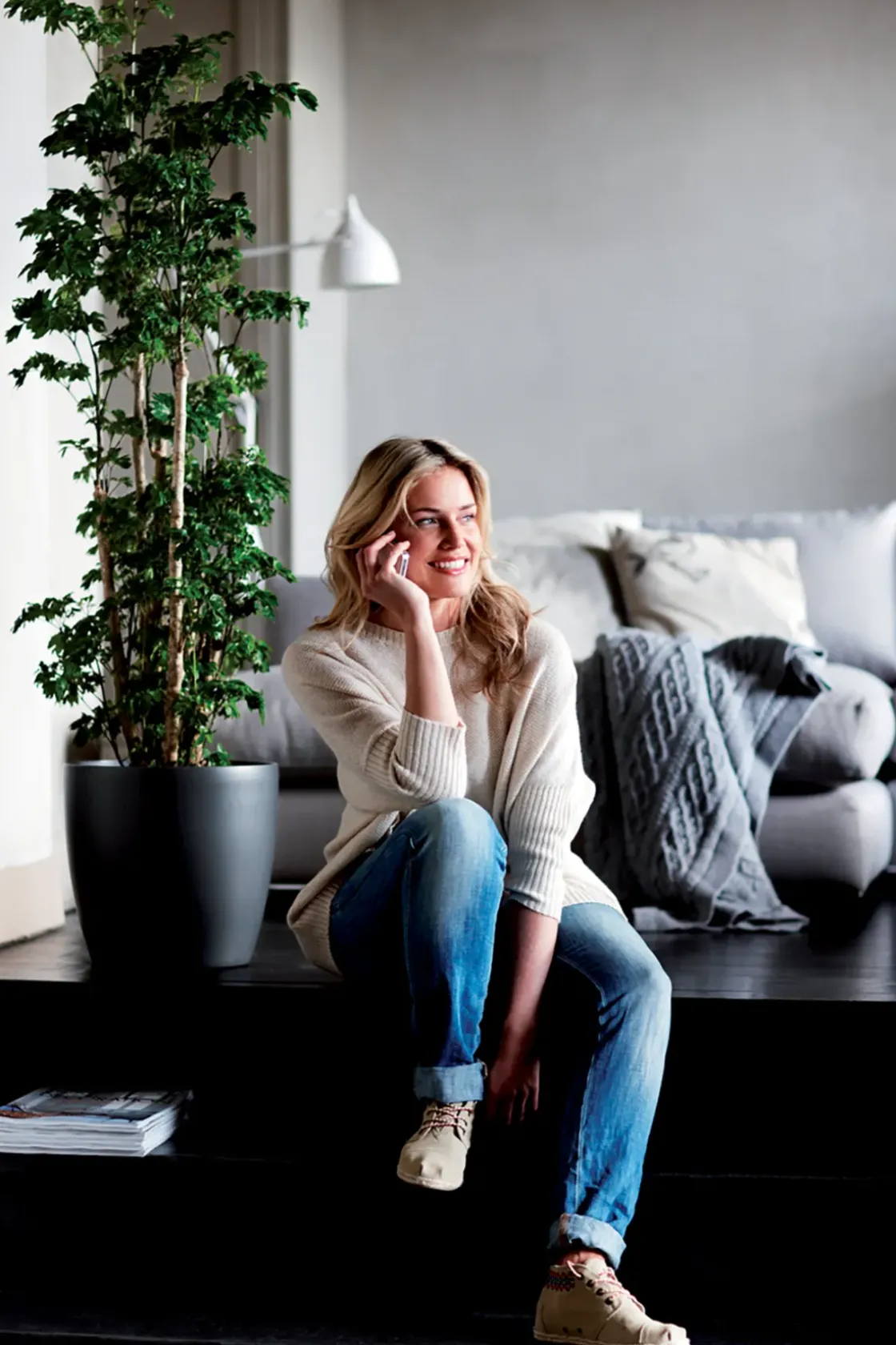 Elho Bloempot Brussels Rond Wielen O35Cm Antraciet-Brico New