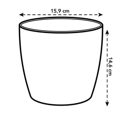 Elho Bloempot Brussels Rond O16Cm Antraciet-Brico Outlet