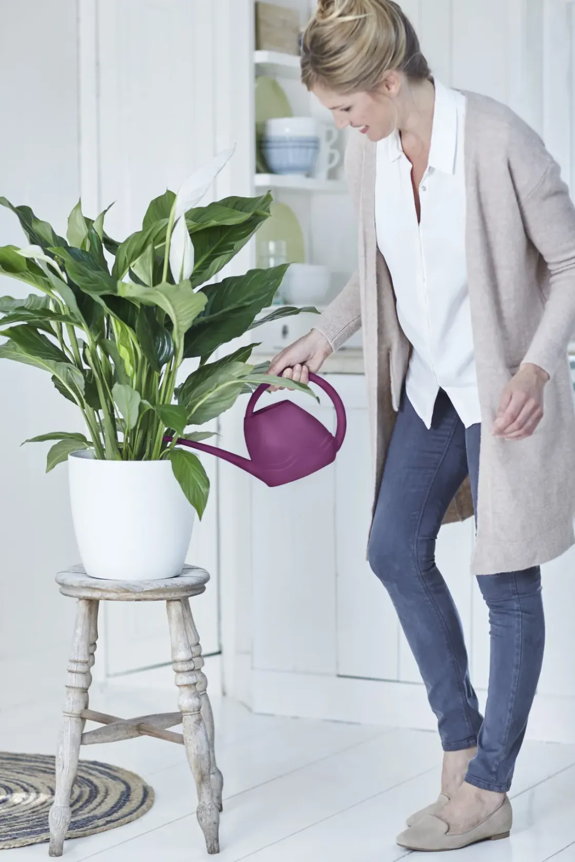 Elho Bloempot Brussels Rond O25Cm Wit-Brico Clearance