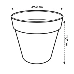 Elho Bloempot Loft Urban Rond Wielen O40Cm Antraciet-Brico