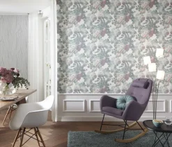 Elle Decoration Vliesbehang Blossom Wit-Roze-Brico Clearance