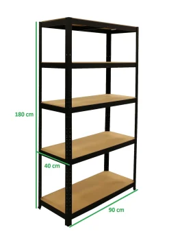 Brico Erro Stellingkast Met 5 Planken - Zwart - 90Cm Sale