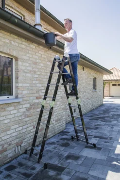 Brico Escalo Vouwladder Multifold 2-In-1 Zwart Discount