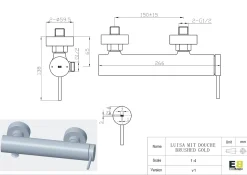 Brico Essebagno Douchemengkraan Luisa Goud Online