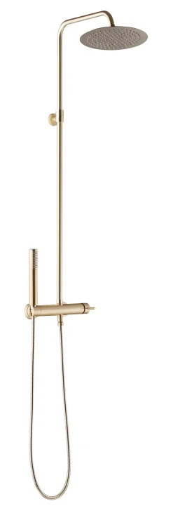 Brico Essebagno Doucheset Luisa Met Mechanische Mengkraan Goud Geborsteld Outlet