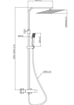 Brico Essebagno Doucheset Quartos 300Mm Met Thermostatische Mengkraan Mat Zwart Online