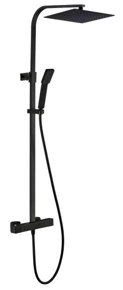 Brico Essebagno Doucheset Quartos 300Mm Met Thermostatische Mengkraan Mat Zwart Online