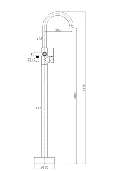 Brico Essebagno Eilandbadmengkraan Kolom Charme Zwart New