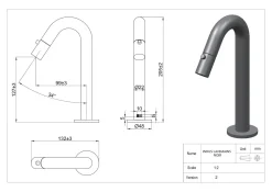Brico Essebagno Fonteinkraan Indus Zwart Clearance