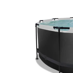 Exit Black Leather Opzetzwembad Met Filterpomp Zwart O360X122Cm-Brico