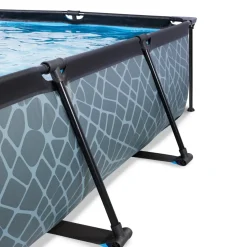 Exit Stone Opzetzwembad Met Filterpomp Grijs 220X150X65Cm-Brico Hot