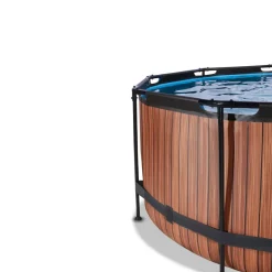 Exit Wood Opzetzwembad Met Filterpomp Bruin O360X122Cm-Brico New