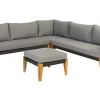Exotan Loungeset Incl. Kussens - Teak - Grijs - 170X240X76-Brico Discount