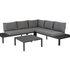 Exotan Loungeset Incl. Kussens - Aluminium - Grijs - 63X245X245-Brico