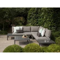 Exotan Loungeset Incl. Kussens - Aluminium - Grijs - 63X245X245-Brico