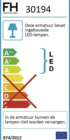 Brico Fischer & Honsel Wandlamp Led Baabe Metaal Chroom 17W