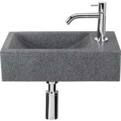 Brico Fonteinset Cheops Natuursteen Wasbak 40 X 23 X 11 Cm