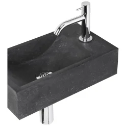 Brico Fonteinset Parta Bombai Black Natuursteen Wasbak 40 X 23 X 11 Cm Discount