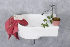 Brico Fonteinset (Rechts) Apollo Keramiek Wasbak Wit 41 X 27 X 14 Cm Discount