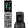Fysic F25 - Eenvoudige Mobiele Klaptelefoon Voor Senioren Met Sos Noodknop, Zwart-Brico Discount
