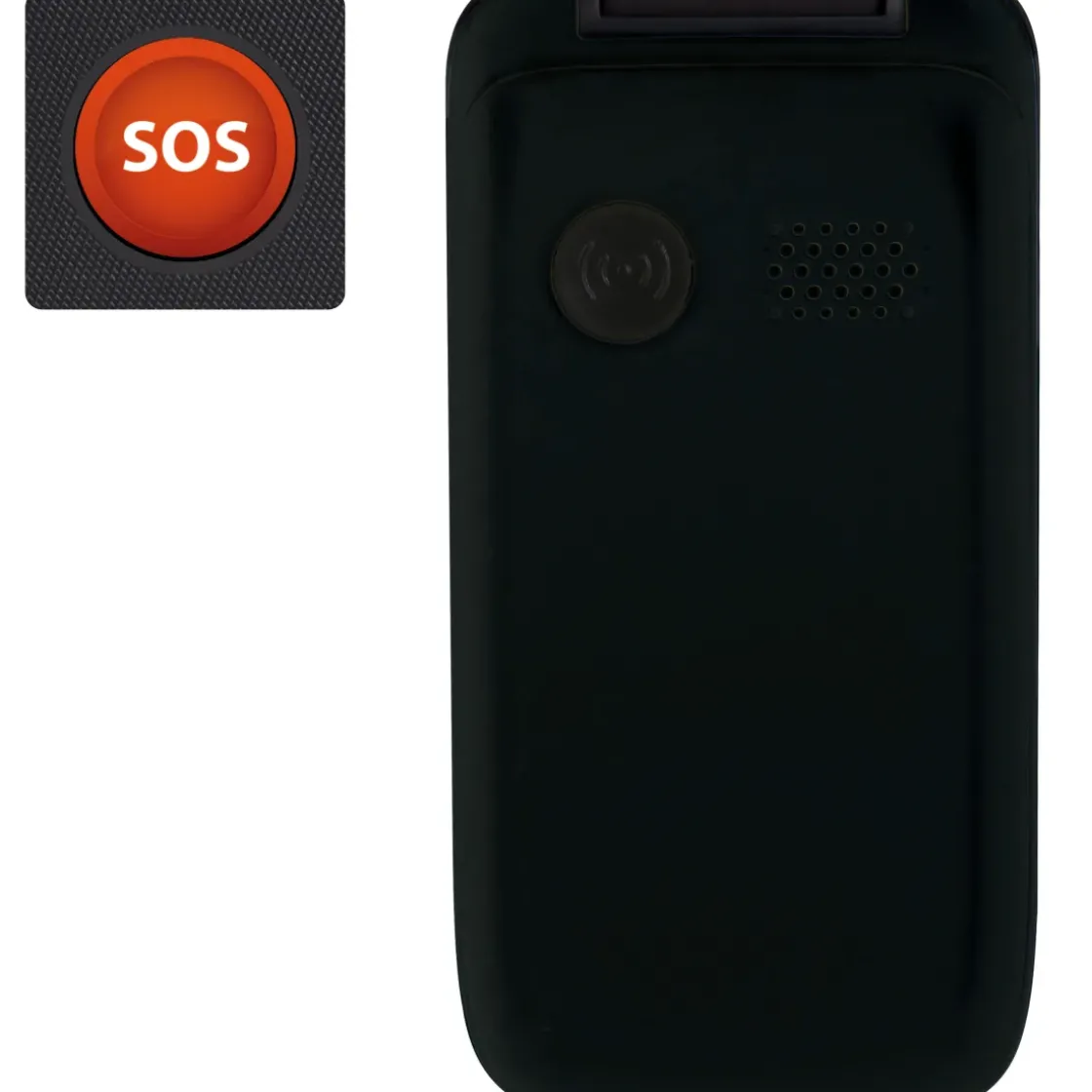 Fysic Fm-9760Zt Mobiele Klaptelefoon Voor Senioren Noodknop Zwart-Brico Discount