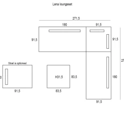 Garden Impressions Lena Loungeset 4-Delig - Mint Grijs-Brico Outlet