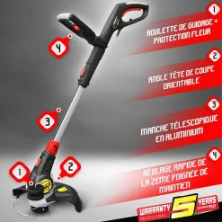 Brico Gardeo Pro - Elektrische Telescopische Kantensnijder 600W - 30Cm