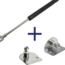 Gasveer Zwart - 550Mm - 380N - Inclusief Bevestigingen-Brico Best