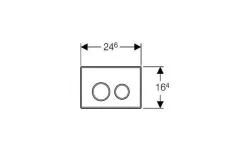 Brico Geberit Bedieningspaneel Sigma 20 Voor Up320, Up720, Up300 En Up700 Inbouwreservoirs| 16,4X24,6X1,1Cm Wit/Chroom Discount