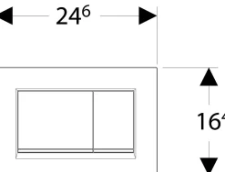 Brico Geberit Bedieningspaneel Sigma 30 Voor Up320, Up720, Up300 En Up700 Inbouwreservoirs| 246X164Mm Mat Wit Best