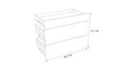 Brico Geheel Van 1 Lade + 2 Korflades Keukenkast Modulo Nyl Opaalwit 90X72Cm Outlet