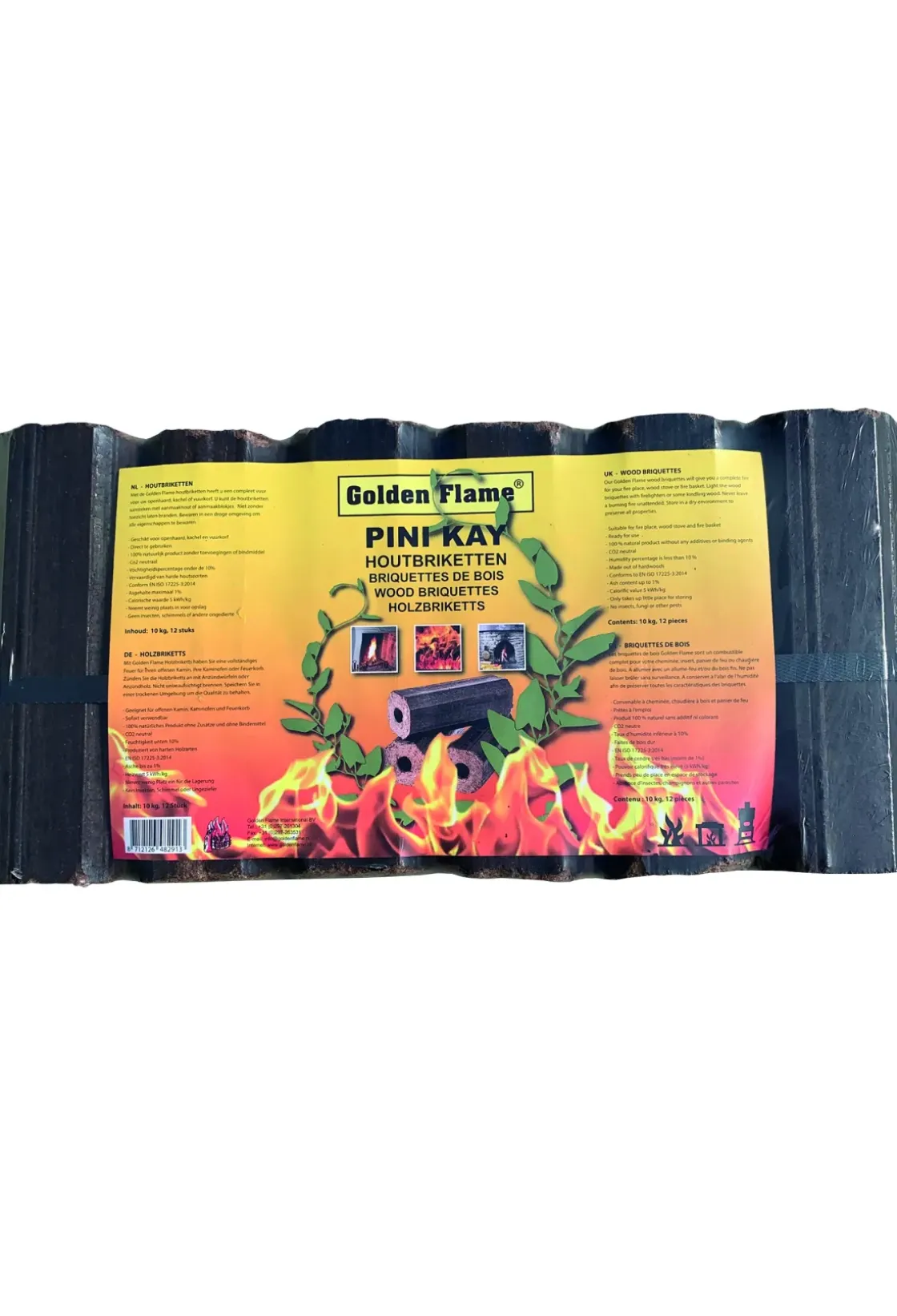 Brandstoffen<Brico Golden Flame Houtbriketten 10Kg 12 Stuks