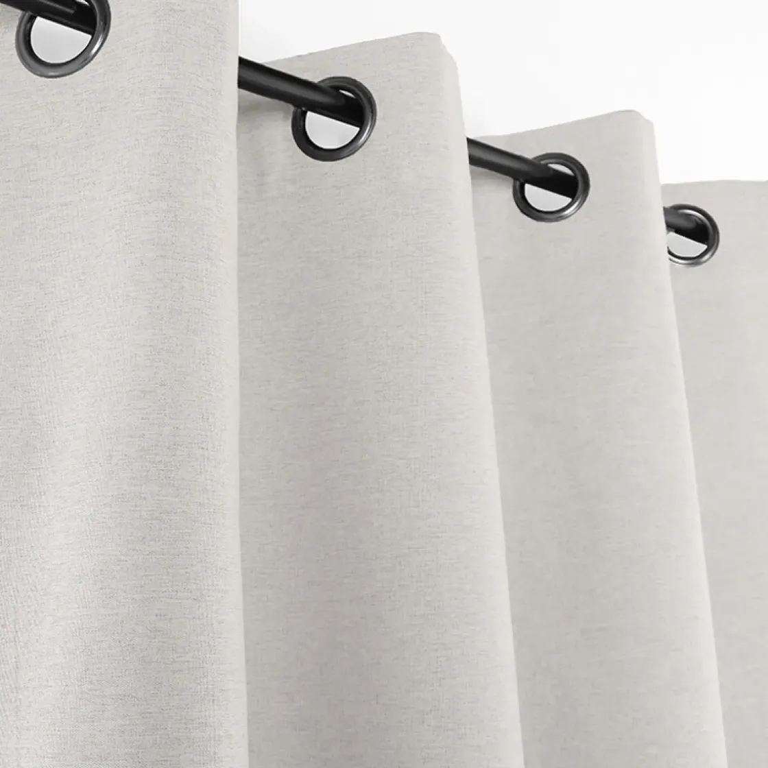 Gordijn Verduisterend Helsinki Ringen Ecru 140X260Cm-Brico Sale