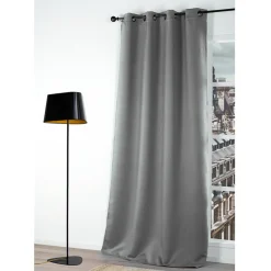 Gordijn Verduisterend Licht Grijs 140X180Cm-Brico Discount