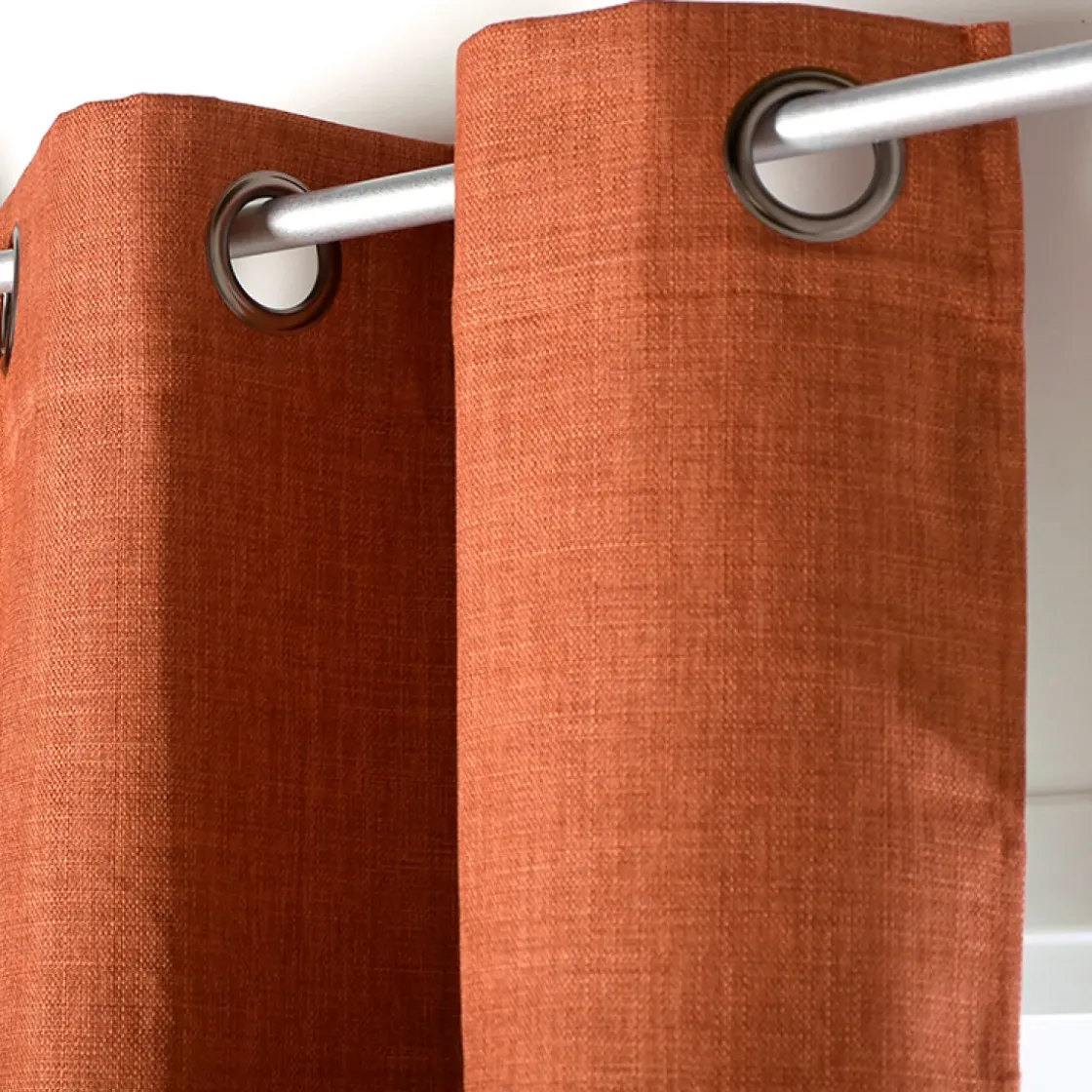 Gordijn Verduisterend Thermisch Bella Ringen Roest 140X260Cm-Brico Outlet