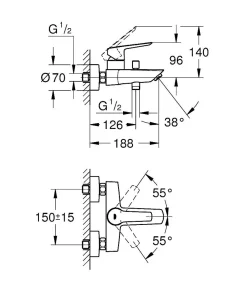 Brico Grohe Badmengkraan Start Chroom Best