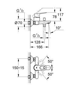 Brico Grohe Badmengkraan Startloop Chroom Outlet