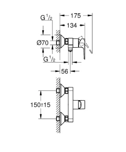 Brico Grohe Douchemengkraan Start Loop Chroom Clearance