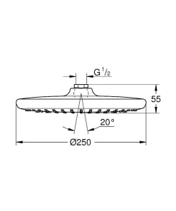 Brico Grohe Hoofddouche Vitalio Start O250Mm 1 Straal Chroom Discount