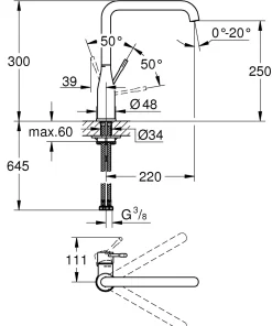 Brico Grohe Keukenmengkraan Essence Supersteel Mat Hot