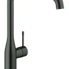 Brico Grohe Keukenmengkraan Essence Hard Graphite Zwart Geborsteld Outlet