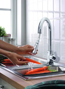 Brico Grohe Keukenmengkraan Feel Met Uittrekbare Handdouche Chroom Sale