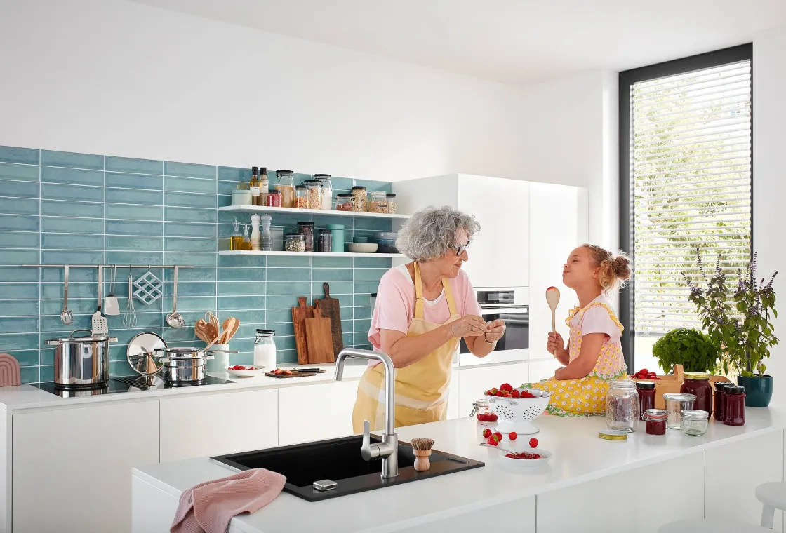 Brico Grohe Quickfix Start Keukenmengkraan Met Uittrekbare Handdouche Chroom Outlet