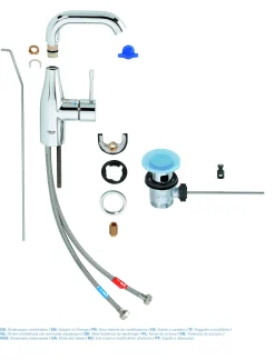 Brico Grohe Wastafelkraan Essence M-Size Chroom Glanzend New