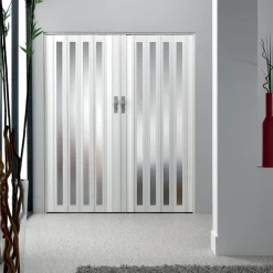 Grosfillex Vouwdeur Glasen 'Larya' Pvc Wit 205X84Cm-Brico Outlet