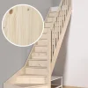 Handystairs Gesloten Kwartslagtrap "Vega80" - Rechts - 280 Cm Hoog - 13 Beuken Treden - Met Leuning-Brico Online