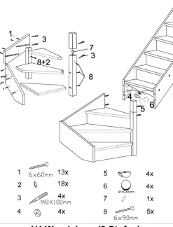 Handystairs Gesloten Kwartslagtrap 