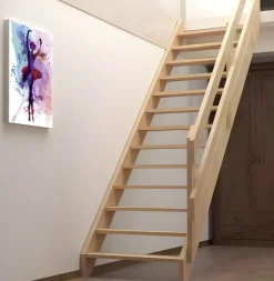 Handystairs Steektrap "Rustic60" - 60Cm Breed - Hoogte 280Cm - 13 Treden Van Grenenhout (30Mm)-Brico Sale