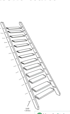 Handystairs Steektrap "Rustic60" - 60Cm Breed - Hoogte 280Cm - 13 Treden Van Grenenhout (30Mm)-Brico Sale